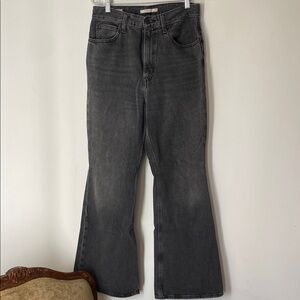 Levi's Charcoal High Flare Jeans
